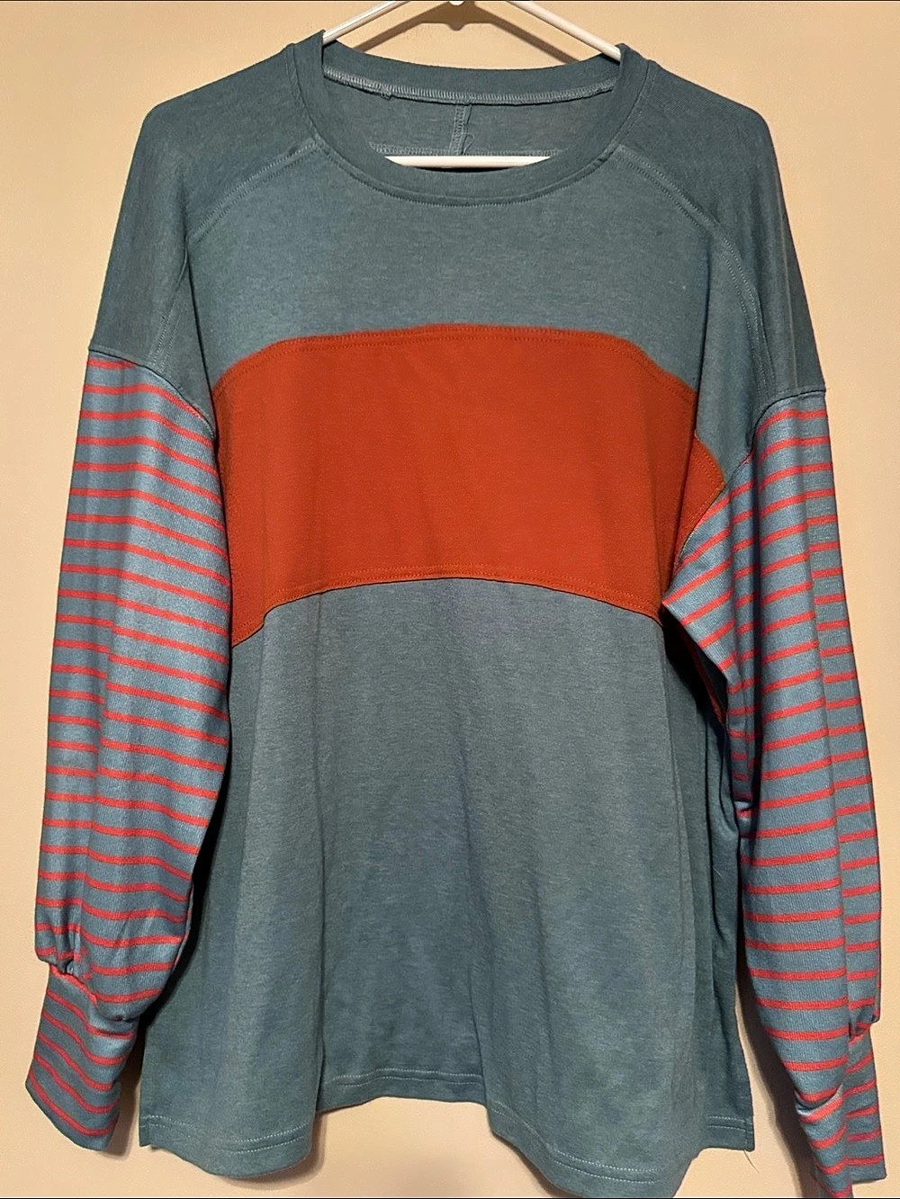 Women's Striped Color Block Top